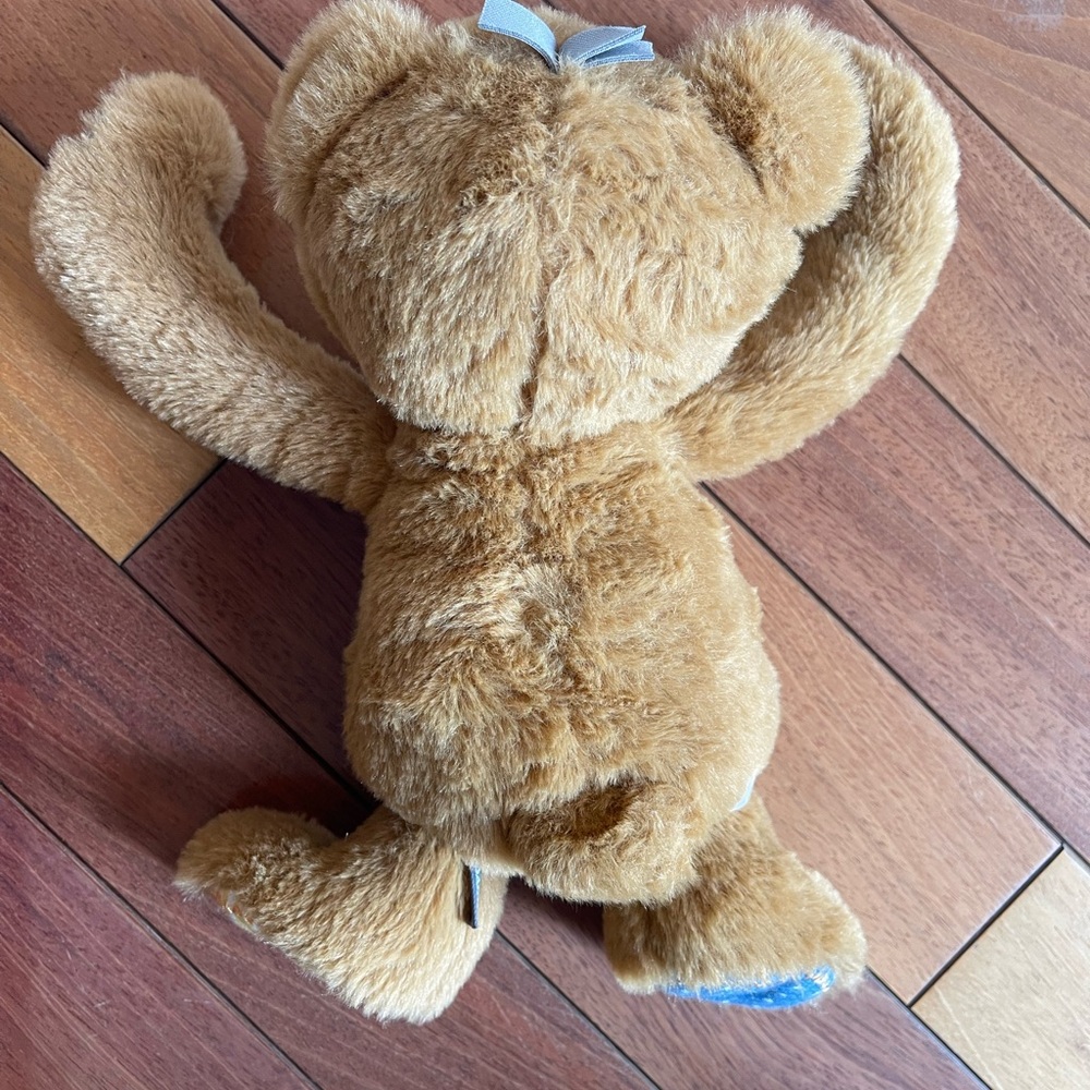 DEMDACO Patchwork Teddy Bear Plush – Mixed Fabric Brown Bear – 12” - Picture 6 of 9